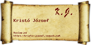 Kristó József névjegykártya