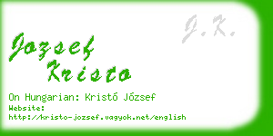 jozsef kristo business card