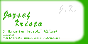 jozsef kristo business card